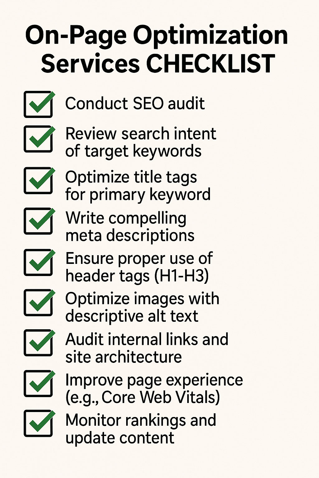 On-Page Optimization Checklist